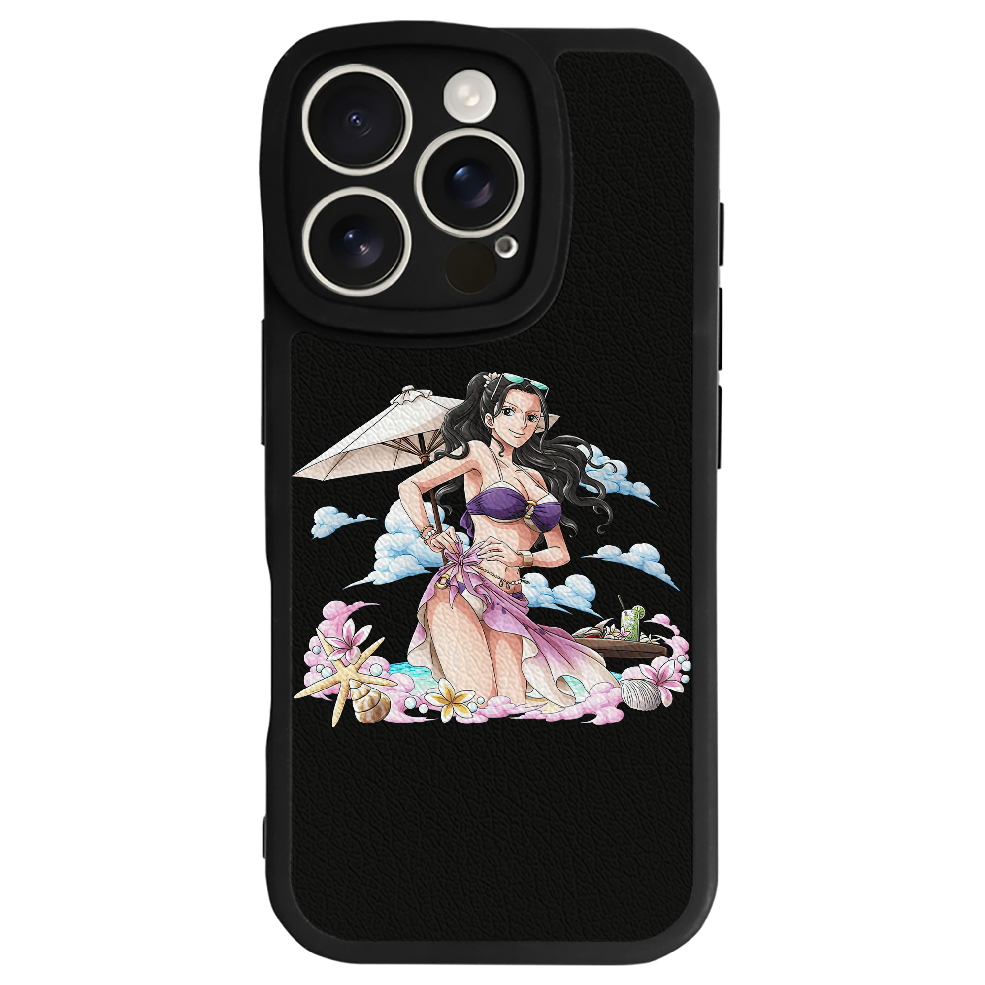 （画像用） ワンピース ニコ・ロビン ONE PIECE Nico Robin 【iPhone 16シリーズ対応】シリコンスマホケース（レザー調） 材質：シリコン
